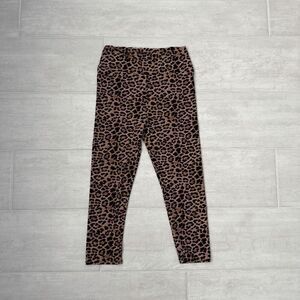 Leopard Animal Print Leggings Soft Fabric Yoga Running Pants Capris Length Small